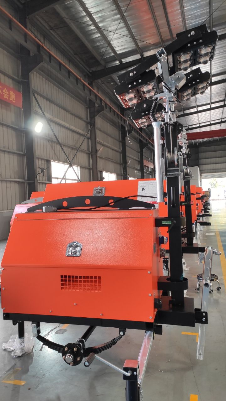 توصيل سريع: أبراج إضاءة متنقلة مصنعة ومشحونة